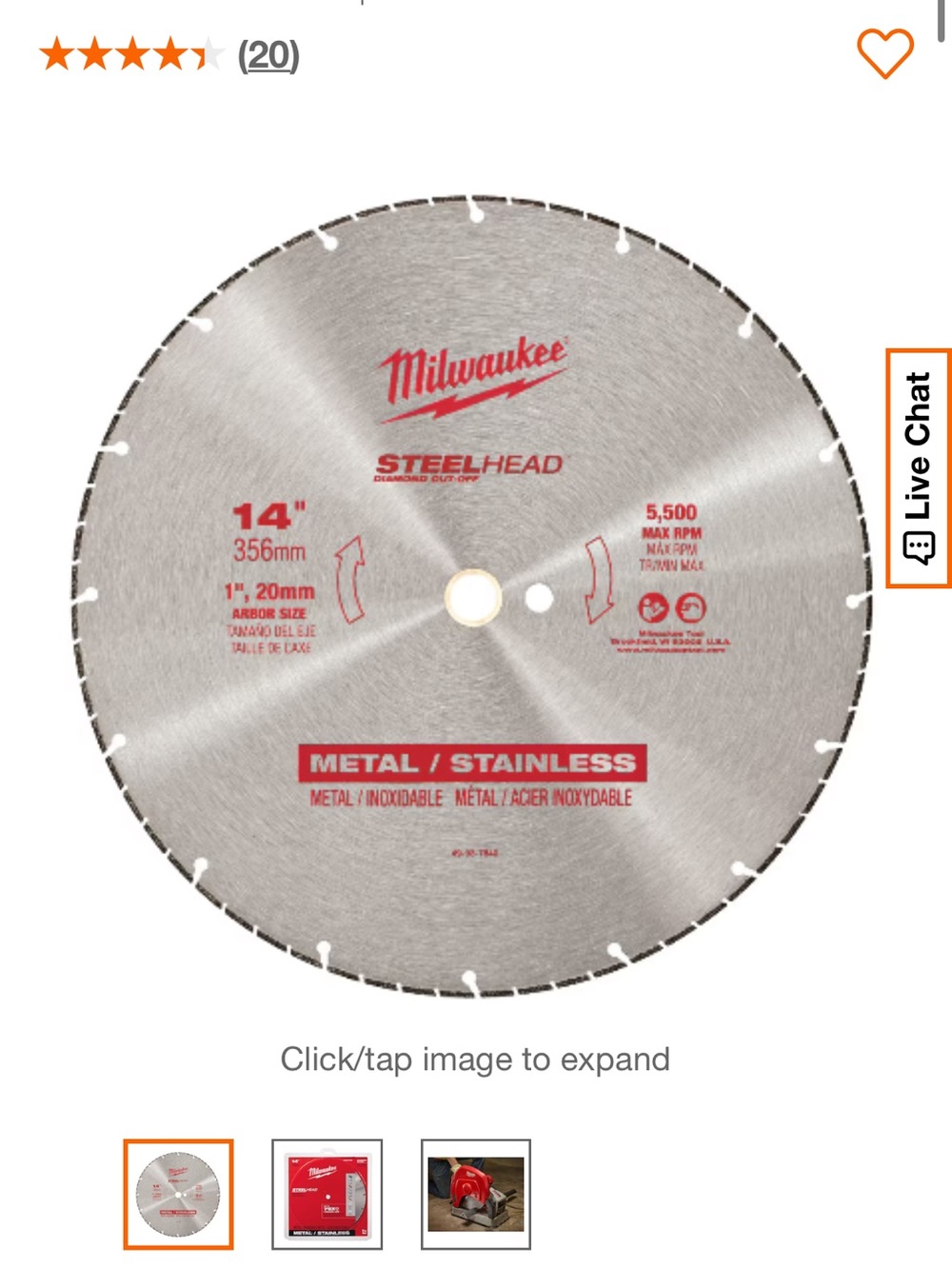 Milwaukee 14 Inch Blades 
Read Description